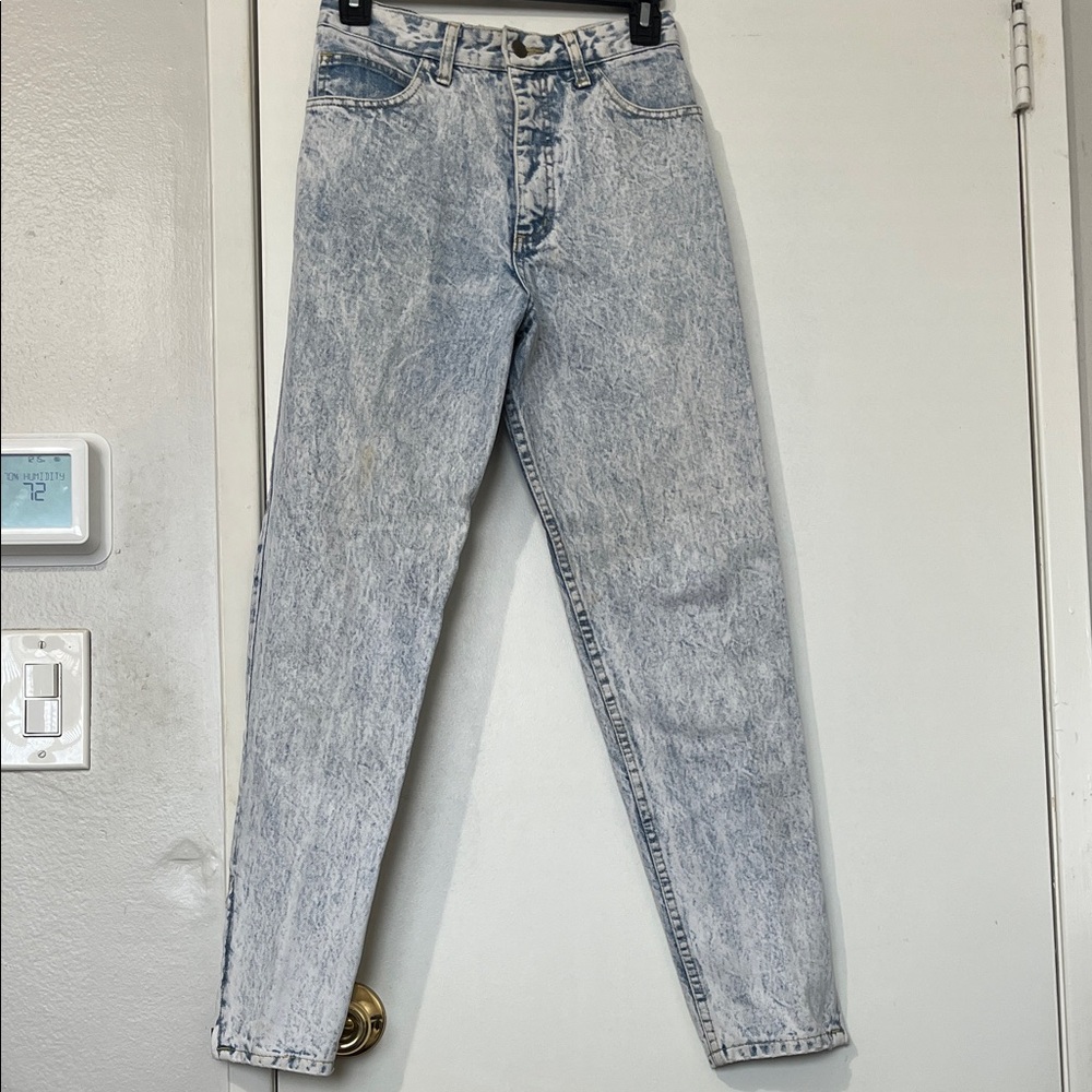 Vtg GUESS? by Georges Marciano Jeans Sz 27 Blue Acid Wash High Rise Tapered 90s